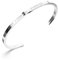 THIORA BFF Armreif Damen | Premium Edelstahl Armband | Beste Freundin Geschenk | Flexible Größe | Geschenk für Frauen (Best Friends Forever - Silber)
