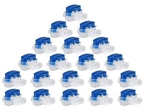 iPobie 20 pezzi Cavo Connettore con Gel,Morsetti per Cavi/Connettori per Robot Tosaerba,Blu