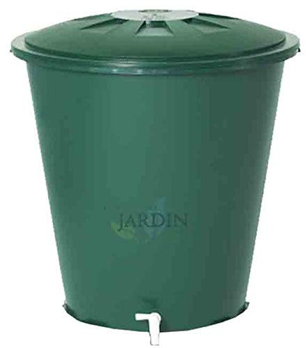 Wasserbehälter aus Polypropylen, 300 Liter, für Regenwasser, inkl. Deckel, Durchmesser 80 cm, Höhe 86 cm, exakte Kapazität 310 Liter.