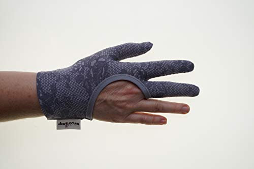 Regi`s Grip Quilthandschuhe, DREI-Finger-Quilthandschuhe, Patchwork, Freiquilten, Quilten, Maschinenquilten, Patchwork, Nähen, Freies Nähen, Handarbeit (M, Spitze Grau)