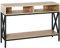 HOMCOM Table Console Table d'Entrée Industriel Multi-rangements 120 x 23,5 x 75 cm Bois Chêne