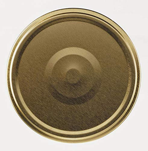 Lot de 24 capsules couvercles bouchons 70 mm dorées Stérilisables avec Flip pour pots et bocaux en verre - IRIOS -
