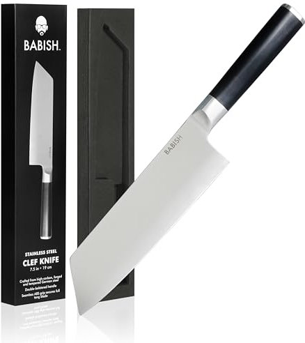 Babish 1.4116 Besteck aus deutschem Stahl mit hohem Carbon, 7,5 Notenschlüssel (Hackmesser und Koch)