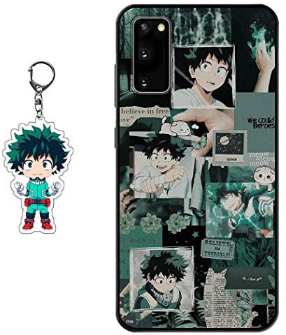 Hülle für Samsung Galaxy S20 My Hero Academia Anime Handyhülle [Mit My Hero Academia Schlüsselbund] Cartoons Silikon Sanft Bumper Case Hülle für Samsung Galaxy S20