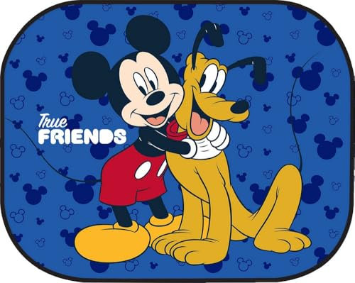 Tendine laterali auto Mickey Mouse 44x35cm parasole topolino blu