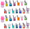 SUNNYCLUE 1 Box 28Pcs Milk Tea Fruit Charms Mini Bottle Boba Ice Cream Pendants Imitation Drink Resin Glass Jewellery Findings Accessories for Women DIY Earring Necklace Making