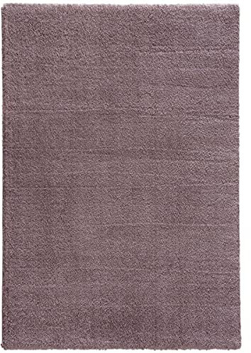 möbelando Teppich Wohnzimmerteppich Flurteppich Modern Salerno 133x190cm D.200 C.018 Mauve