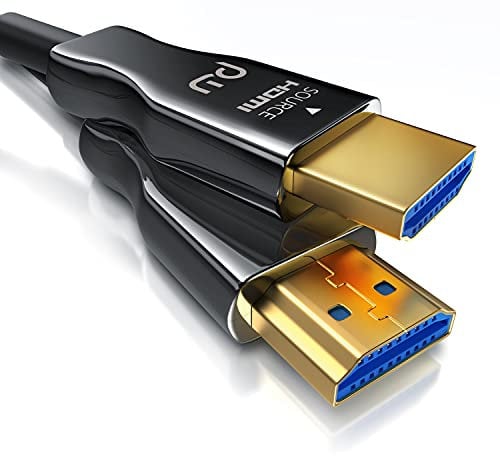 CSL - HDMI Kabel 2.0 b Glasfaser 30m - 4k 60Hz mit HDR - 3D - ARC - CEC – HDCP 2.2 - YUV 4 x 4 x 4 - HDMI Kabel High Speed - Glasfaserkabel - Aluminiumstecker – Knickschutz