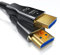 CSL - HDMI Kabel 2.0 b Glasfaser 30m - 4k 60Hz mit HDR - 3D - ARC - CEC – HDCP 2.2 - YUV 4 x 4 x 4 - HDMI Kabel High Speed - Glasfaserkabel - Aluminiumstecker – Knickschutz