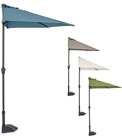 Ombrellone da Parete a Mezzaluna Muro Semicerchio Giardino 2.7 Mt Kalife (Olive)