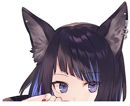 Anime Fox Girl Wasserdichter Vinyl-Sticker – 12 cm DIY Stoßstangen-Aufkleber, UV-geschützt, für Fenster, Laptop, Gitarre, Wasserflasche, Premium Qualität