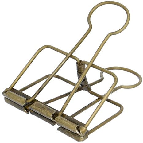 Extra Large Binder Clips 2 Inch, Big Paper Clamps Bronze for Office School Supplies (15Pcs)