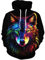 Loveternal Unisex Totenkopf Galaxis Kapuzenpullover Realistische 3D Printed Hoodie Kapuzenpulli für Paare Junioren M