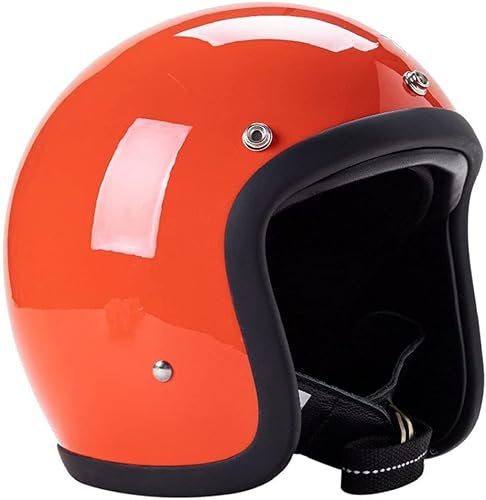 Ever TA Motorcycle 3/4 Half Helmet Men And Women, Retro Adult Helmets, Motorbike Open Face Helmet DOT/ECE Approved, Vintage Cruiser Chopper Moped Scooter ATV Helmets(FRP)