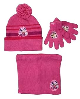 Disney - Bonnet fille imprimé Minnie rouge