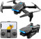 Drohnen mit Kamera für Erwachsene, Anfänger, Faltbarer RC-Quadrocopter mit 3-seitiger Hindernisvermeidung, Tragbarer WiFi-Quadrocopter HD 4k-Antenne, Fernbedienung für die