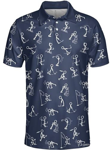 HIVICHI Golf-Shirts für Männer, lustige Golf-Shirts für Männer, hawaiianische Polo-Shirts für Männer, Golf-Geschenk, Aop-Polo-55888, 4X-Groß