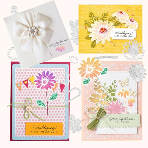 Stempel und Stanzen Set, Stempel und Stanzformen für die Kartenherstellung, Stempel und Stanzen Set Neu für Scrapbooking, Grußkarten, Geschenkkarton-Dekoration