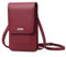 Peacocktion Handytasche zum Umhängen, Kleine Handy Umhängetasche Damen, Crossbody Handytasche Geldbörse, Handy Umhängetasche mit Kartenfächer, 01-Wein Rot
