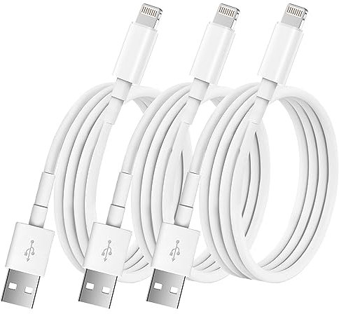 1M Câble Chargeur iPhone certifiés MFi,3 Pack Cordon de câble Apple Lightning vers USB 1 mètres pour iPhone 14/13 Pro Max/12 Pro/11/11Pro/11Max/X/XS/XR/XS Max/8/7/6S/6/5S/5C/Se/iPad