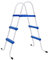 SKM Pool-Leiter Blau und Weiß 84 cm Stahl, Weight: 5.82 kg, 93805