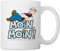 Spreadshirt Popeye Moin, Moin! Tasse, One size, Weiß