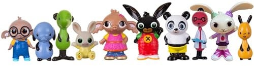 Bing - Set di 10 figure Set di pennelli e tutti i suoi fidanzati in una confezione - Con queste figure puoi ricreare tutte le scene della famosa serie per bambini - macchinari
