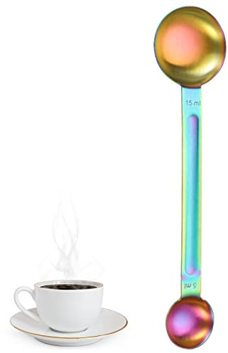WOBBLO Coffee Scoop Coffee Scoop for Ground Coffee Tamping Tool for Coffee Bean Long Handle Tablespoon Fits Coffee Container for Ground Coffee for Coffee, Tea, Sugar and Milk