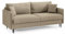 LIKMA 3 Sitzer Sofa Mara 209 cm mit Schlaffunktion und Bettzeugbehälter, Bouclé Schlafsofa mit Bettkasten, Moderne Couch, Sofagarnituren, Bettsofa Farbe: Hellbraun, Stoff: Lambi 10