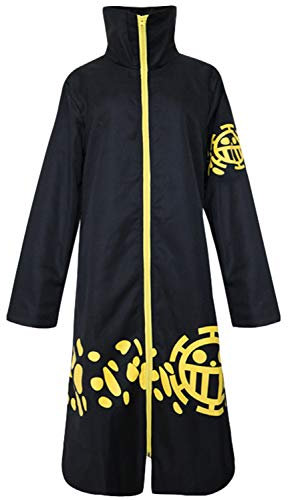 Alleyon Anime Cosplay Mantel Robe Law Kostüm Umhang für Karneval Halloween L