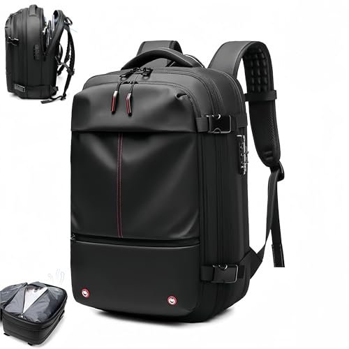 Zaino Sottovuoto, Zaino Espandibile Da 60 L Con Compressione Sottovuoto, Zaino Sottovuoto Da Viaggio, Zaino A Compressione Sottovuoto Di Grande Capacità (Nero)