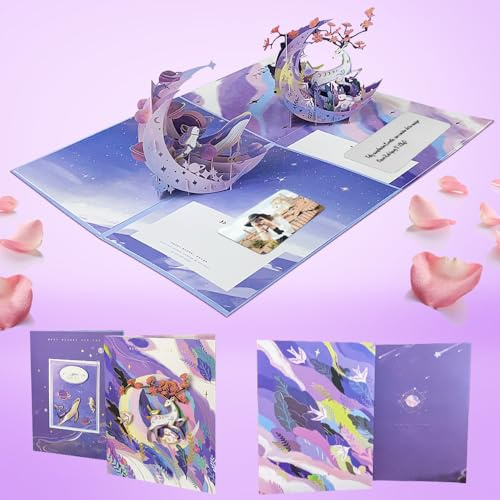 Cozifitgear Personalisierte 3D Grußkarte-Individuelle Grußkarte mit Ihrem Foto, Bild und Text für alle Anlässe, Weihnachten, Feiertage, Hochzeiten, Jubiläen, Geburtstage, Dankeskarte (Astronaut)