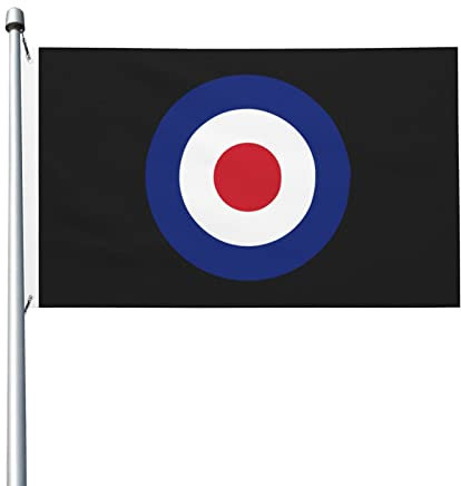 Garten Banner Raf Roundel, Piratenflagge Dekorative Fahnenkette Flaggen Lebendige Farbe Gartenflagge Für Feiertage Haus Veranda 90X150Cm