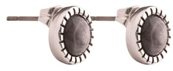 QOSS Ohrstecker DO rund Ø 6 mm grau