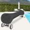 XUHCLY Swimming Pool Solar Reel Cover,Swimming Pool Roller Reel Cover,Solar Blanket Roller Reel Waterproof Cover,Above Ground Swimming Pool Solar Cover Reel Roller(Size:20ft,Color:Black)
