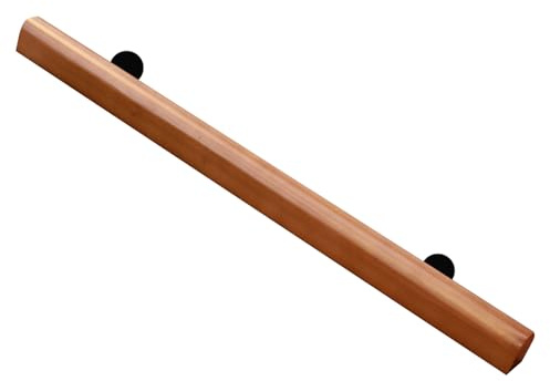 3FT Wooden Stair Handrail,Staircase Indoor Outdoor Handrail,Wall Mounted Barrier Free Stair Handrail for Corridor,Attic,Deck,Kindergarten Guardrail