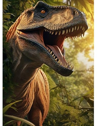 ZEELANNA Diamond Painting Erwachsene 30x40cm 5D Diamond Painting Dinosaurier, DIY Malerei Diamant Dinosaurier, Diamant Malerei Bilder Handwerk Haus Schlafzimmer Wohnzimmer Wanddekoration