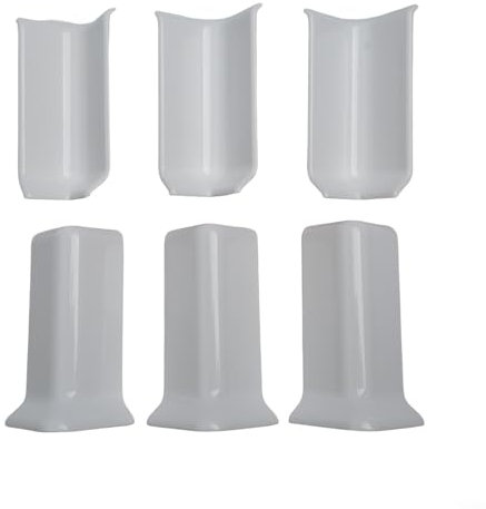 Sockelleisten-Eckblöcke, Wand-Eck-Dekor-Blöcke, selbstklebende Sockelleisten-Eckblöcke, Verbindungsstück zwischen der Wandbasis, Gummi-Formleiste (M weiß)