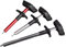 RHINOS BLOG Fishing Pliers Deep Throat Fishing Hook Extractor T-shaped Fishing Pliers, Blind Poke, Sea Fishing Professional Fishing Gear, Red Color 23.2cm & Silver Color 16.5cm Long
