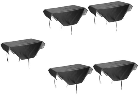 Garneck 5 Pièces couverture de climatiseur extérieur ai sans conduit unité housse climatiseur extérieur cache climatiseur extérieur accessoires de climatiseur ca couvre Tissu Oxford Black