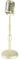 Delaman Microphone Standwith Fake Mic Prop Vintage Microphone Prop Model, Simulation Old Fashioned Microphone and Stand Set, Retro Style Mic Prop with Stable Base for Photography, Gold