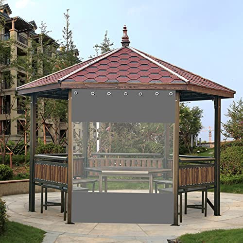 KFDDO Rideau D Exterieur Impermeable Rideau Pergola Extérieur Indéchirable et Résistant À La Pluie Passe-Fil Supérieur pour Pergola Carport Cour(3x4m(9.8x13ft))