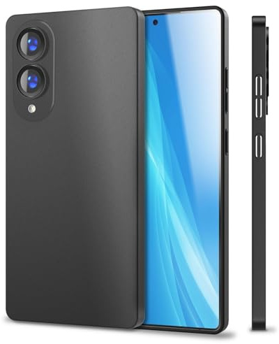 NALIA Ultra Slim Hardcase für Samsung Galaxy S25 Edge - Hülle | Schwarz Opak, Vergilbungsschutz, UV-stabiles Polycarbonat, Linsen einzeln umschlossen, Anti-Fingerprint, Soft-Touch Grip