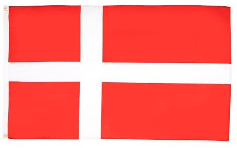 AZ FLAG 5er-Set Flaggen Dänemark 150x90 cm Dänische Polyester 100D 2 Ösen