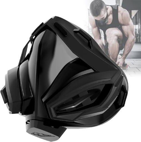 Mavdecll Workout Fitness Maske, Performance Breathing Trainer, 8 Stufen Widerstand Einstellbar, Simuliertes Höhentraining, Verbesserung Der Lungenkapazität, Für Laufen, Cardio