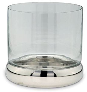 Windlichter / Kerzenhalter rund, glatt poliert Gesamt-H 24,0cm, D 24,0cm Edelstahl