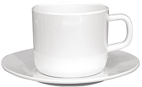 12X Kristallon Melamine Saucers 140mm White China Tea Coffee Cup Dishwasher Safe