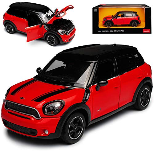 rastar Mini Cooper S Countryman R60 SUV Rot 1. Generation 2010-2017 1/24 Modell Auto mit individiuellem Wunschkennzeichen