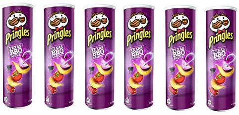 6x Pringles Texas BBQ Barbecue Patatine Grill 160g Kartoffel chips