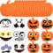 Outus 16-teiliges Kürbis-Set aus Schaumstoff Halloween und 16 Stück Kürbis-Aufkleber für Halloween, Kinder, Party-Dekoration, Handwerk